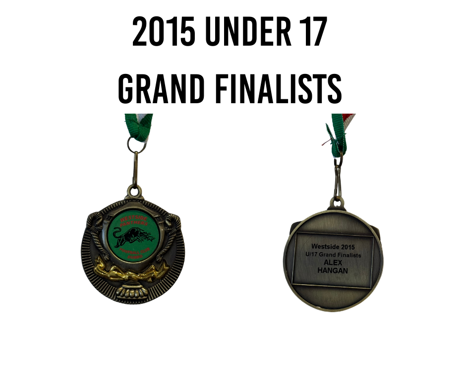 2015 Under 13's Grand Finalists Medal
