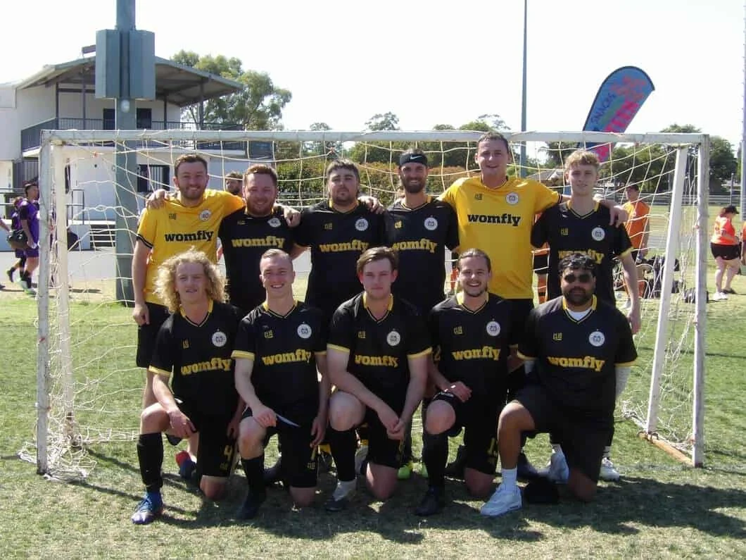 2023 Womfly  
Back: Josh Thompson, Nathen Daniel, Brodie Caton, Isaac Maginnis, Alex Hangan, Hayden Bax  
Front: Jack Atkins, Rory Hurford, Connor Doran, Tom Browning, Jarred Clark
