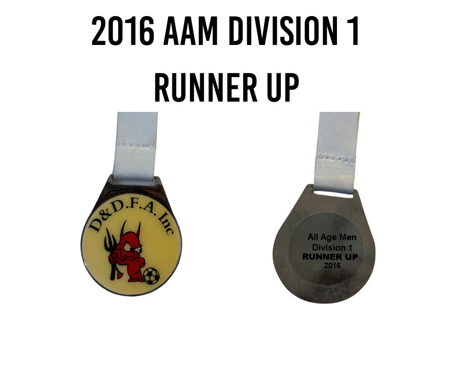 2016 AAM Division 1 Runner UpMedal
