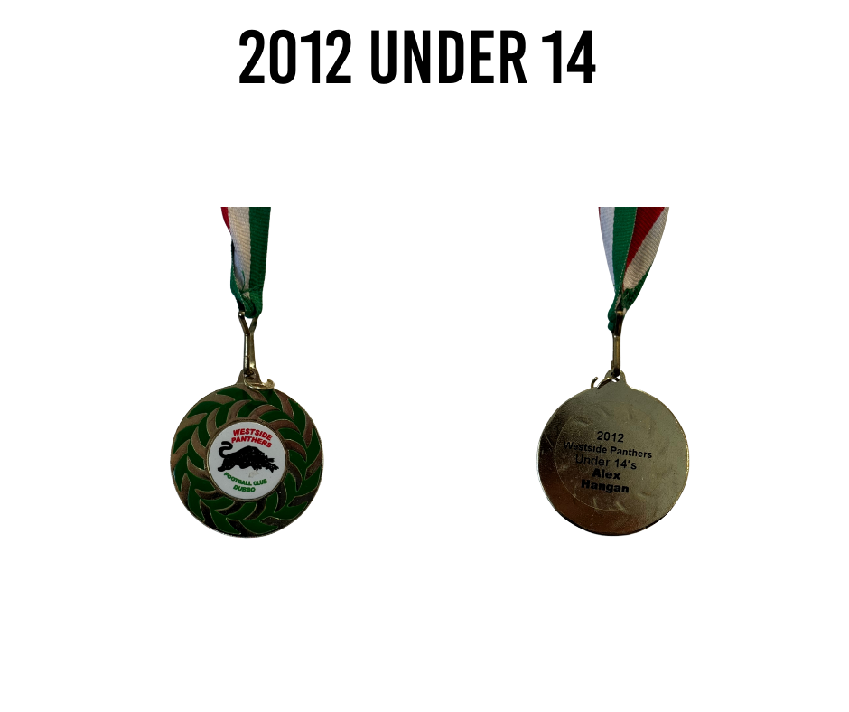 2012 Under 14's  Medal