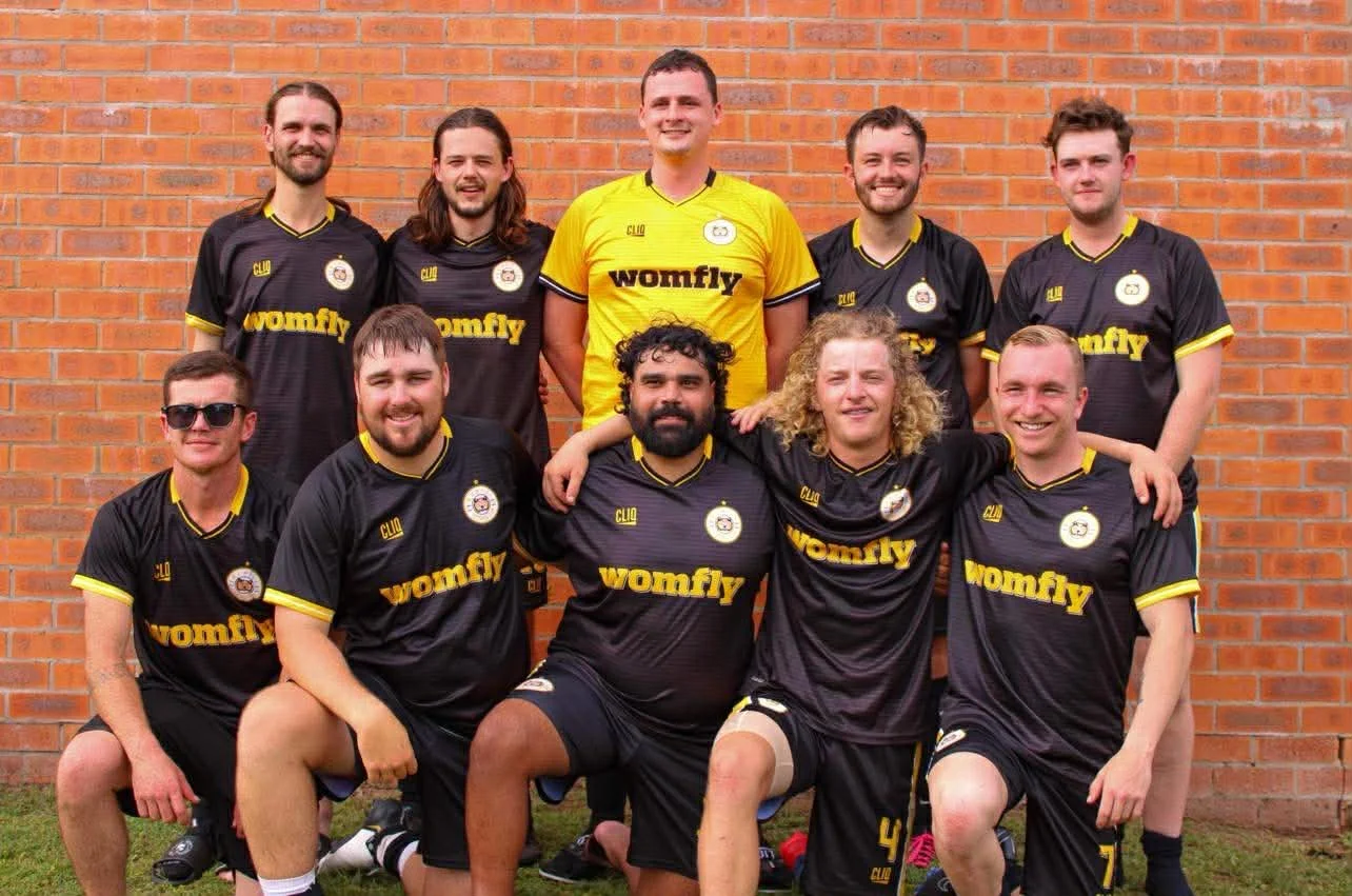 2024 Womfly FC 
Back: Isaac Maginnis, Tom Browning, Alex Hangan, Josh Thompson, Connor Doran  
Front: Jason Grahme, Brodie Caton, Jared Clark, Jack Atkins, Rory Hurford