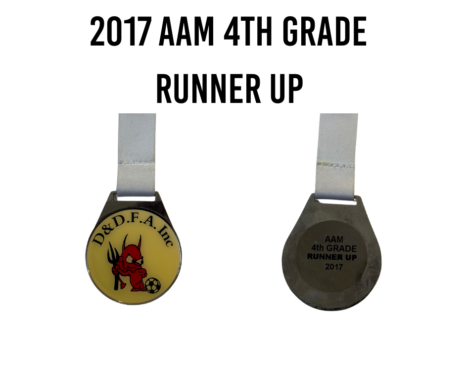 2017 AAM 4th Grade Runner up Medal