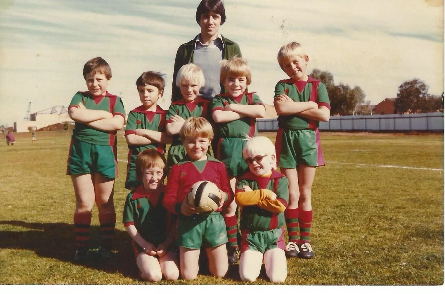 1980's - 1983? Under 8C  
Coach Joe Gatt  
Front Matthew Stewart, Richard Holmes, Adam Cheetham.