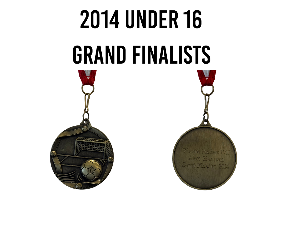 2014 Under 16's Grand Finalists Medal