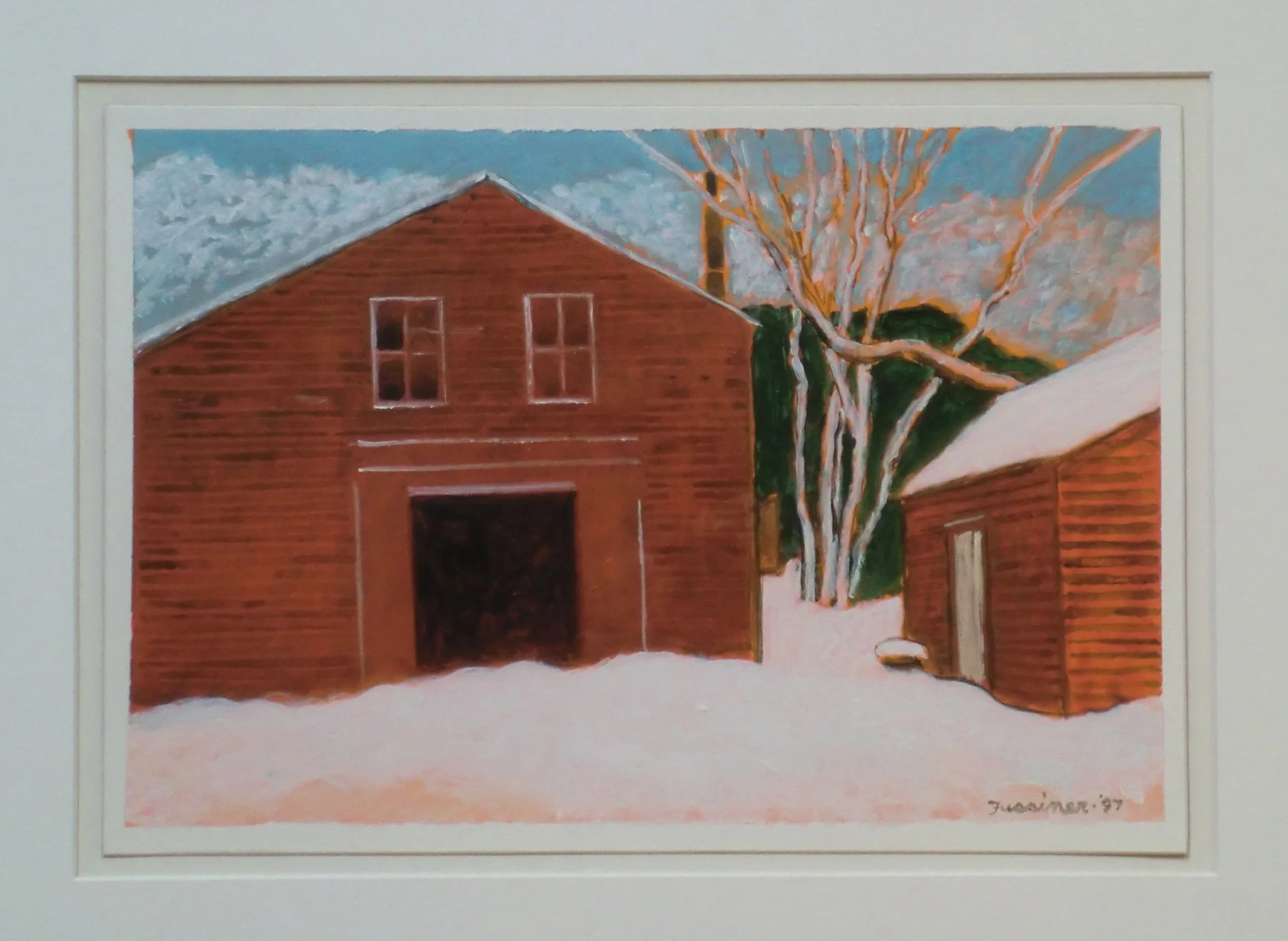 18. Barns in Snow - SOLD
