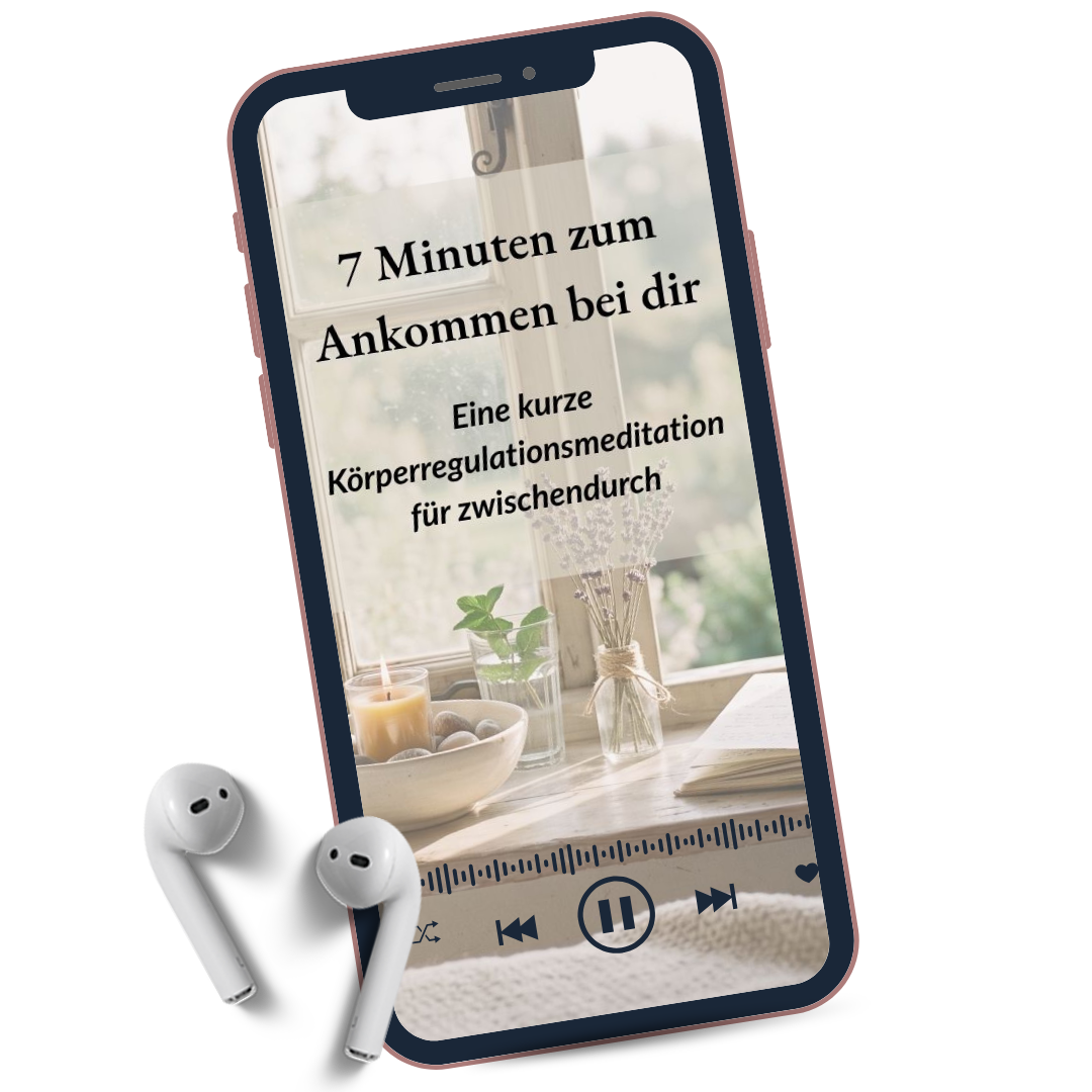 Handymockup mit Kopfhörern Meditation