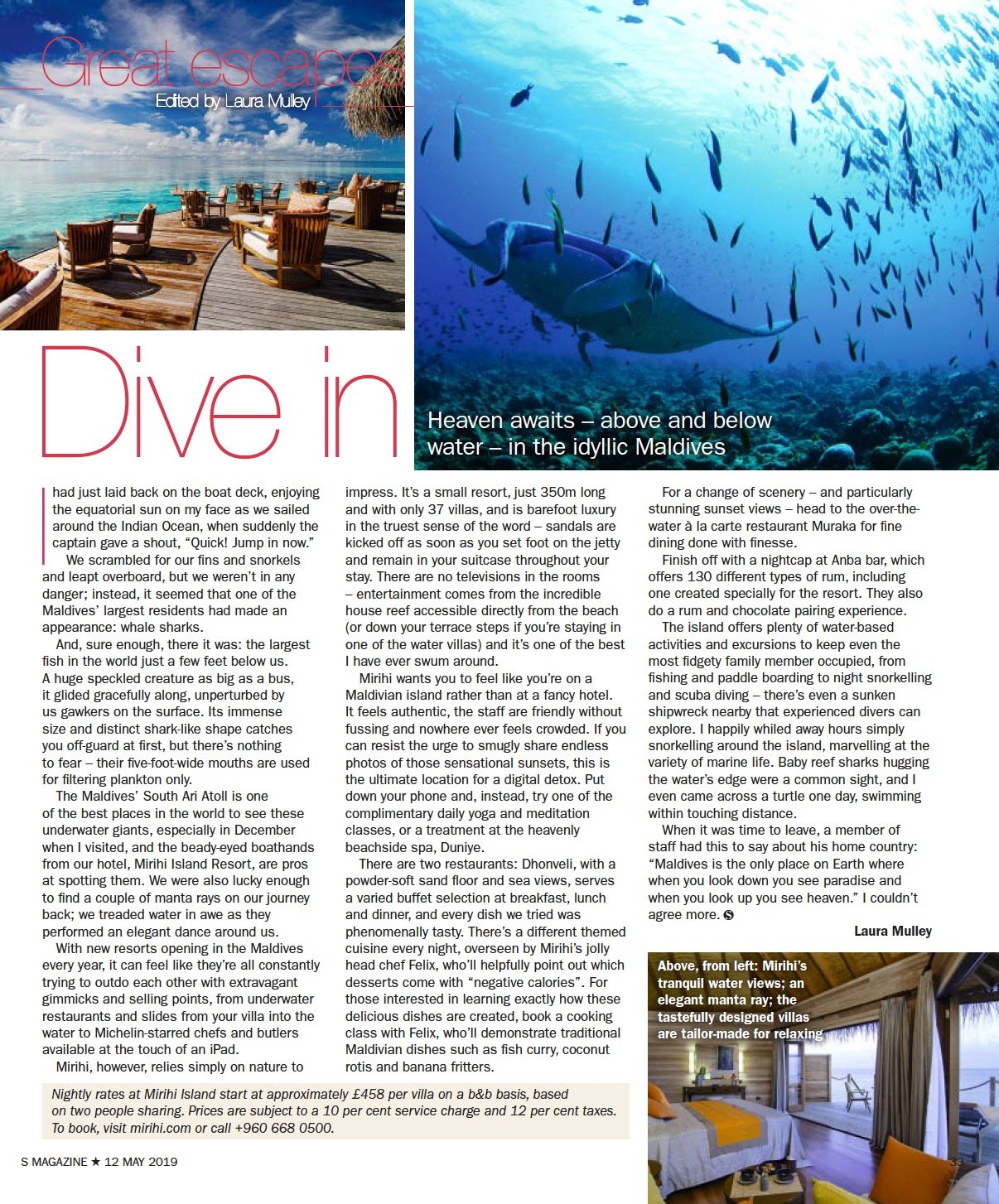 Maldives Mirihi resort - review