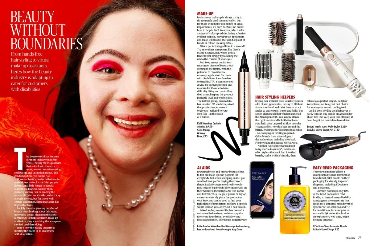 Article on how the beauty industry is catering for people with disabilities