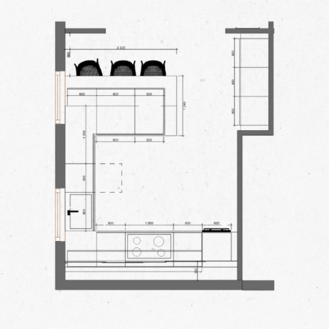 Kjøkken design starter med plantegning