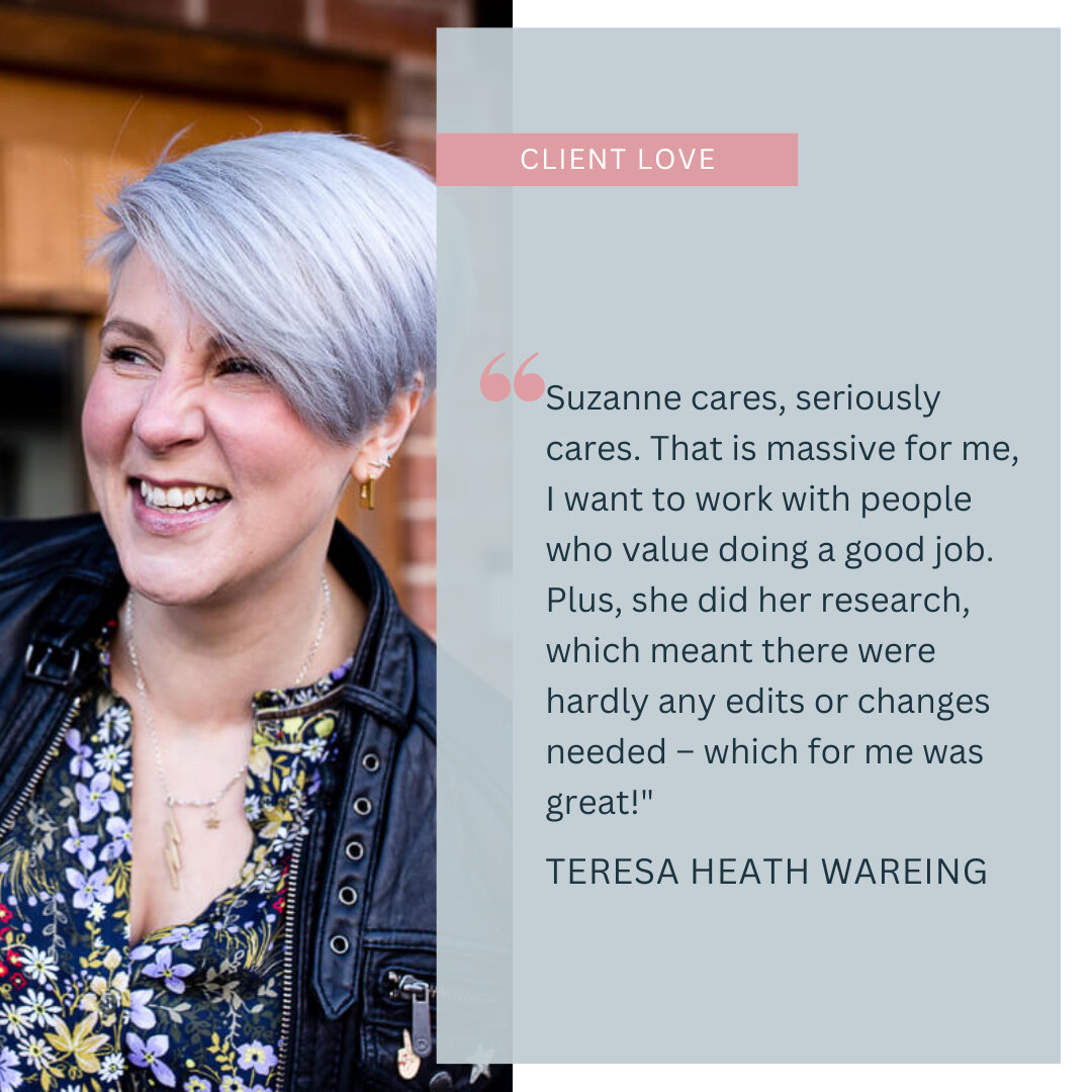 ⚡Client love is the reason I do my job! ⚡​​​​​​​​​When someone tells me I got their tone of voice on point, that's when I light up!

Huge thanks to @teresaheathwareing for these words of gratitude.

It means so much when a client loves what I do!

#s