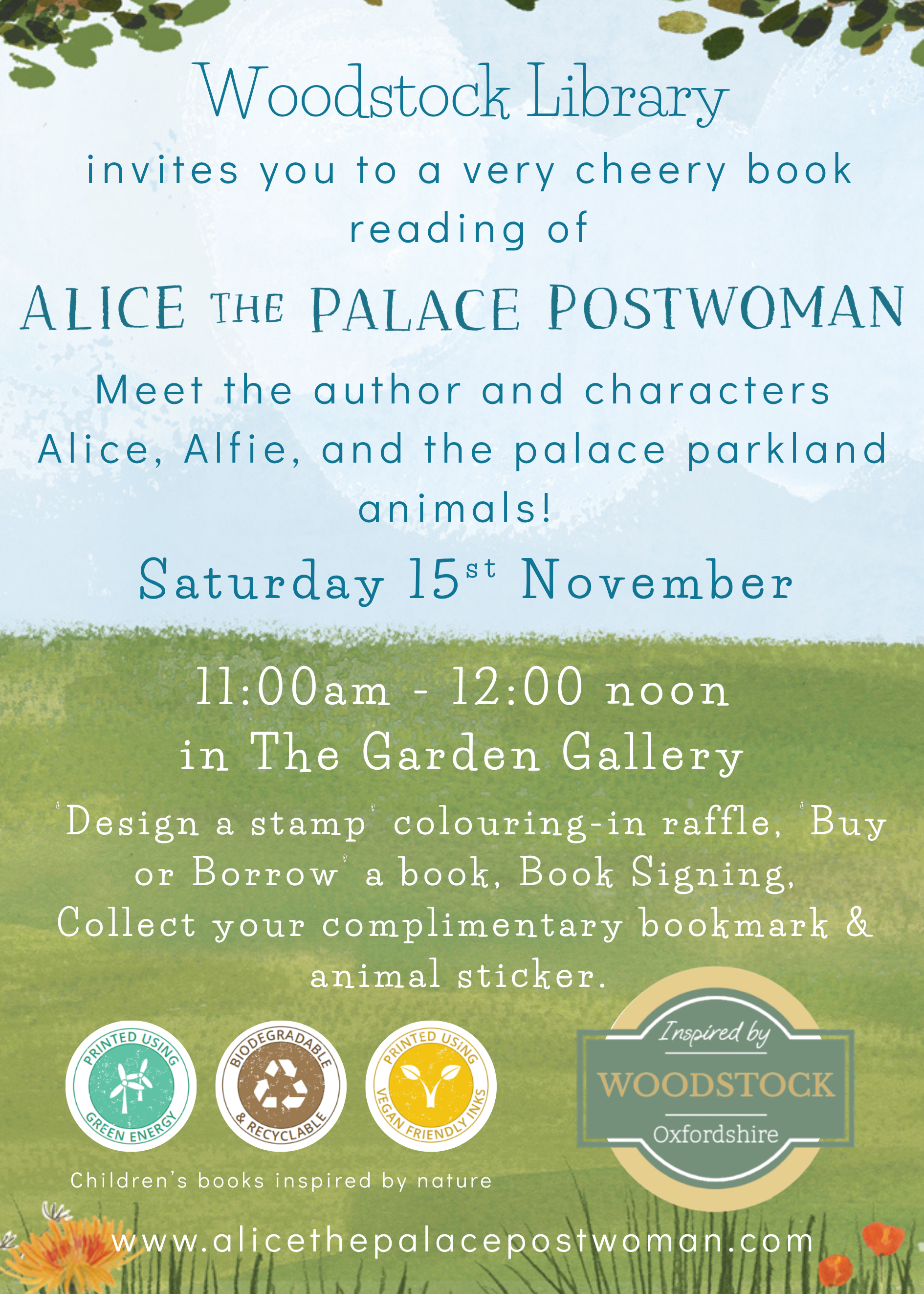 Upcoming Events — Alice The Palace Postwoman