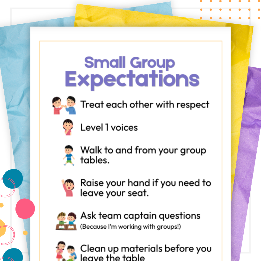 Small Group Expectations. Treat each other with respect. Level 1 voices. Walk to and from your group tables. Raise your hand if you need to leave your seat. Ask Team Captain questions (because I'm working with groups!).