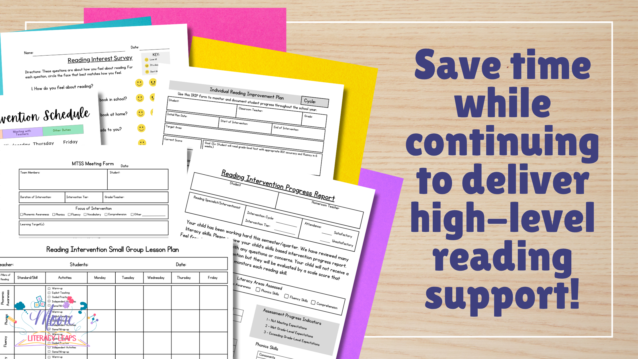 Year-long reading intervention resources