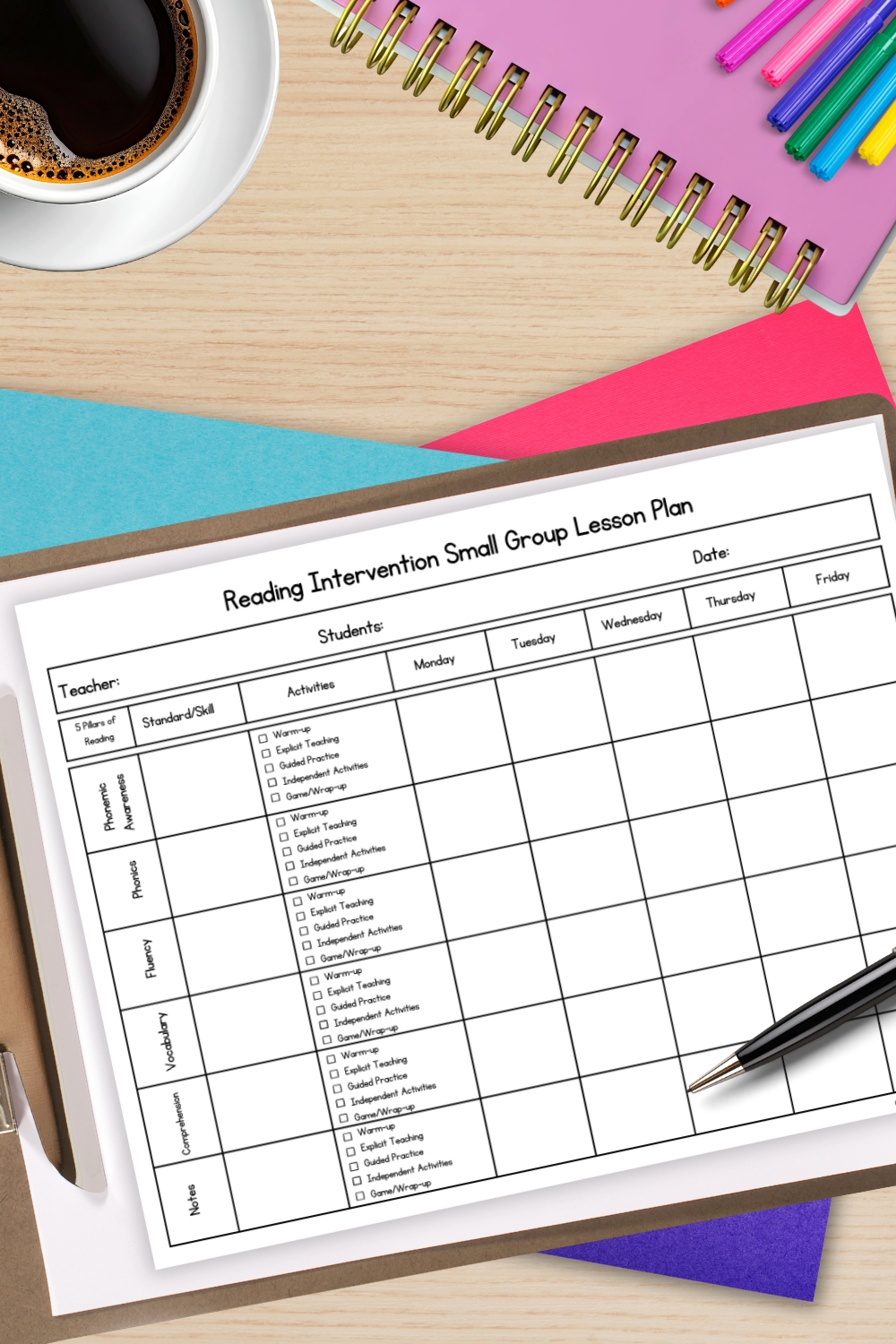 Small Group Lesson Plan Template