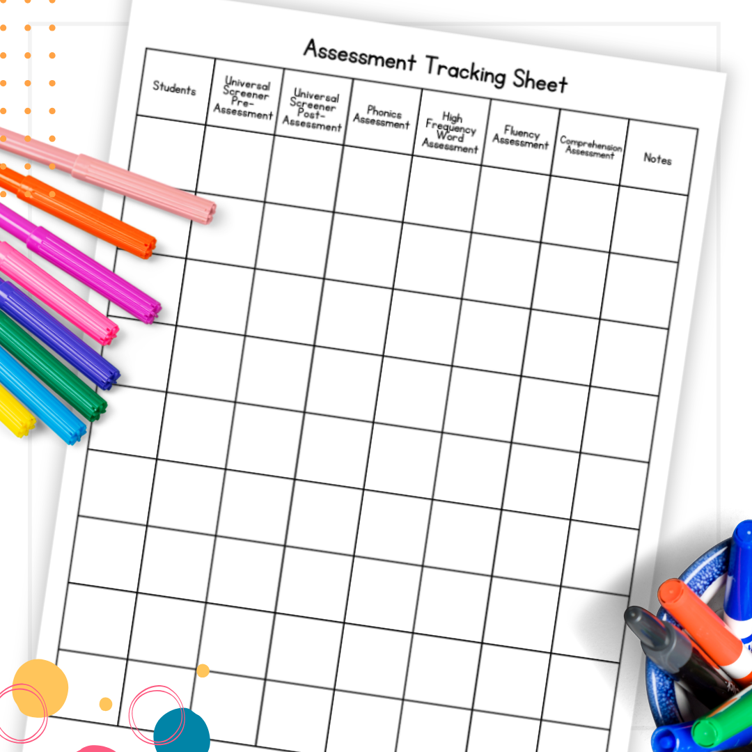 Reading Intervention Assessment Tracker