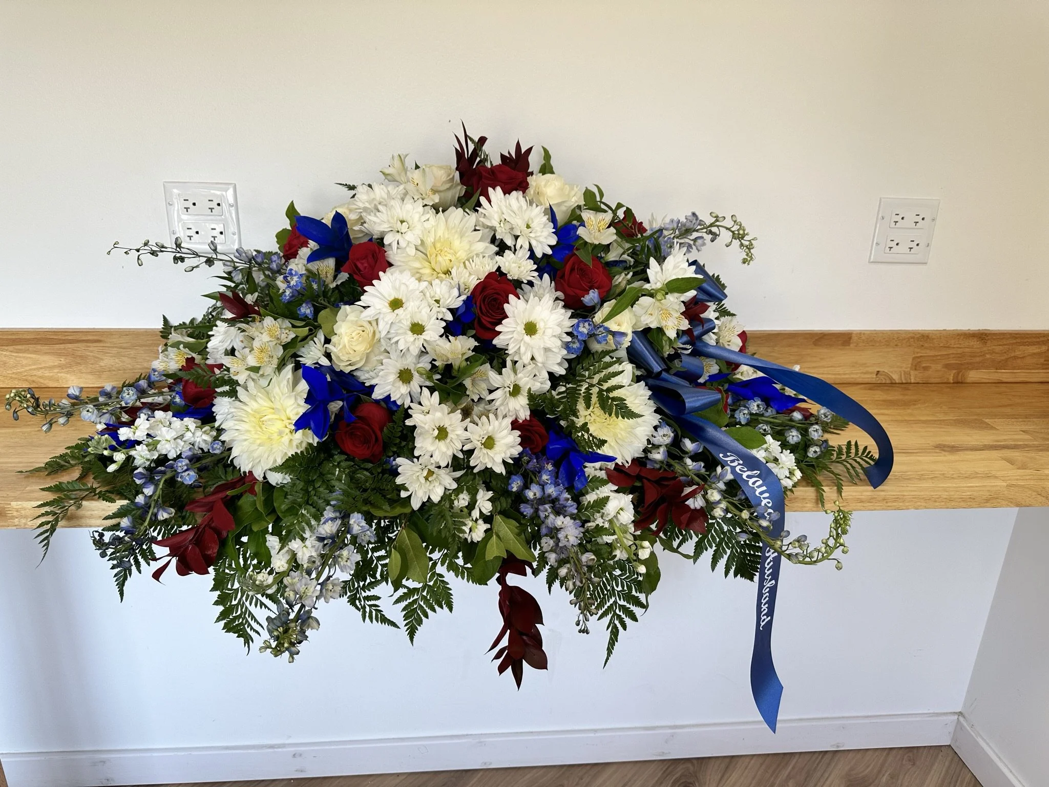 Freedom Faith Casket Spray