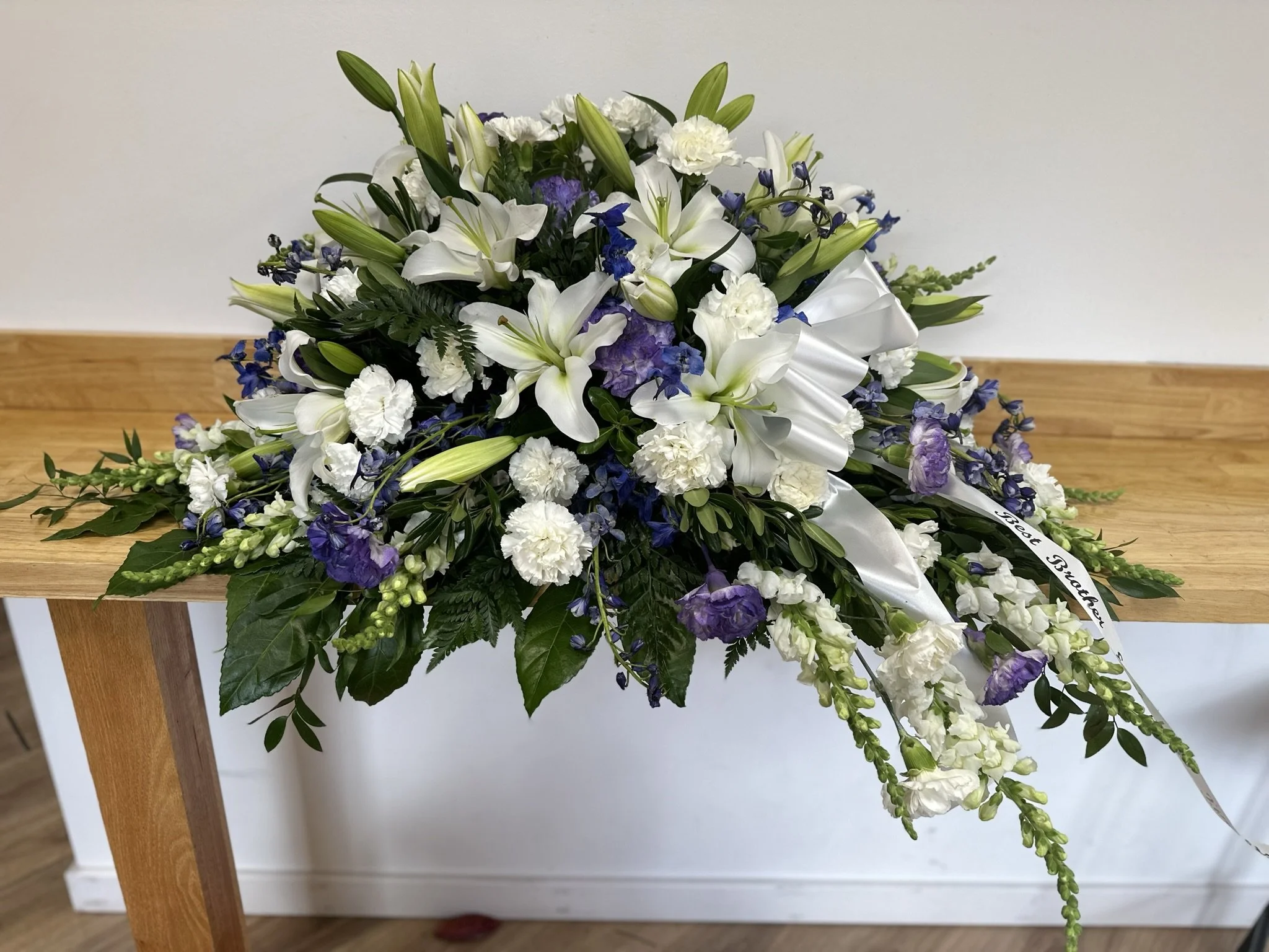 Amethyst Casket Spray