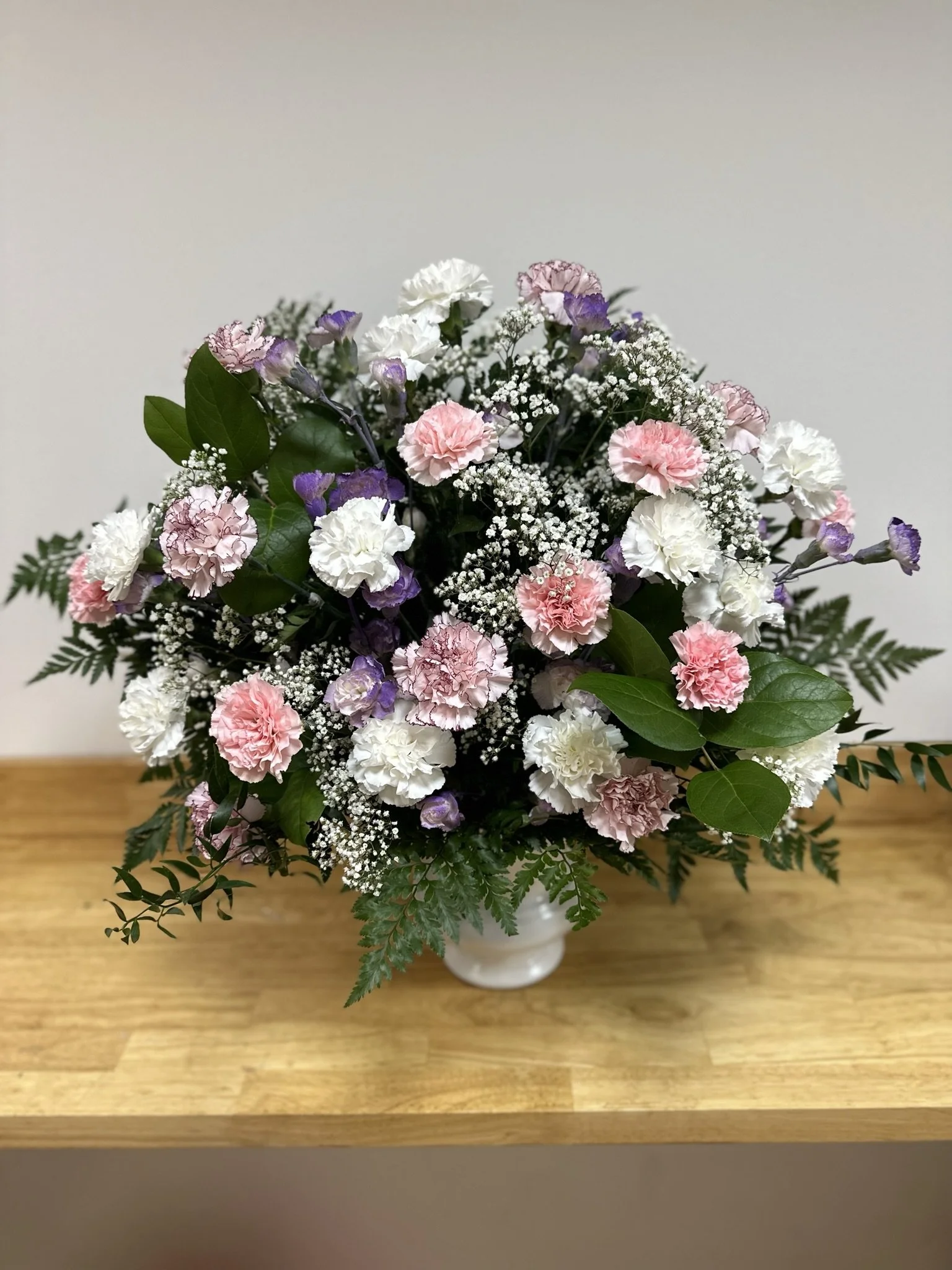 Pink Powder Pedestal Vase