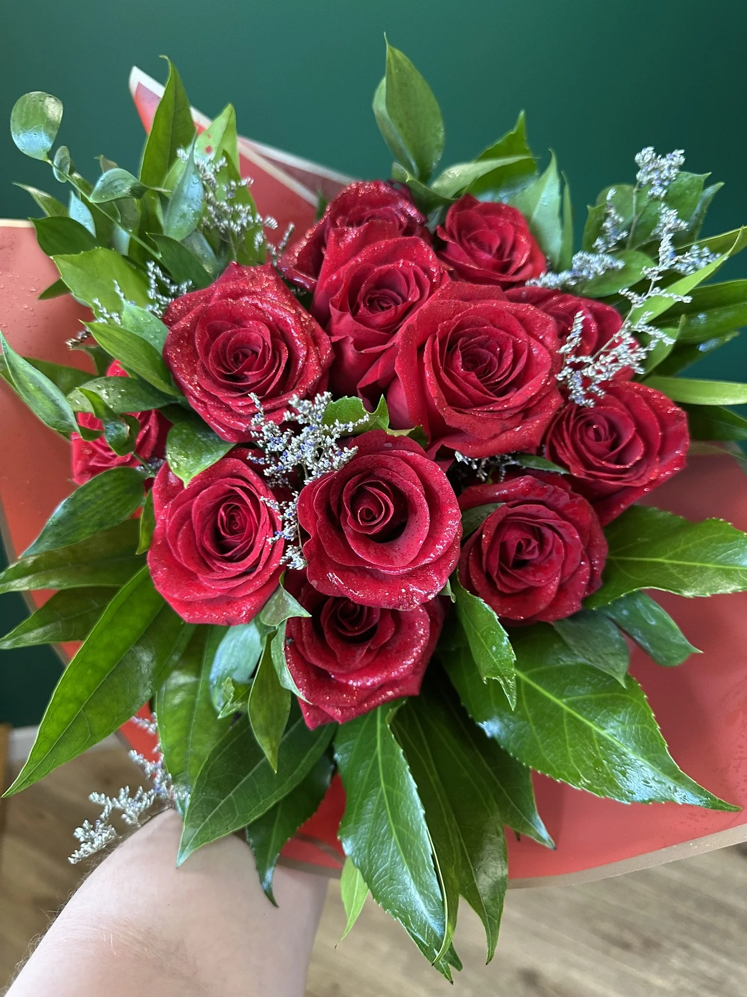 Rose Rome Wrapped Arrangement