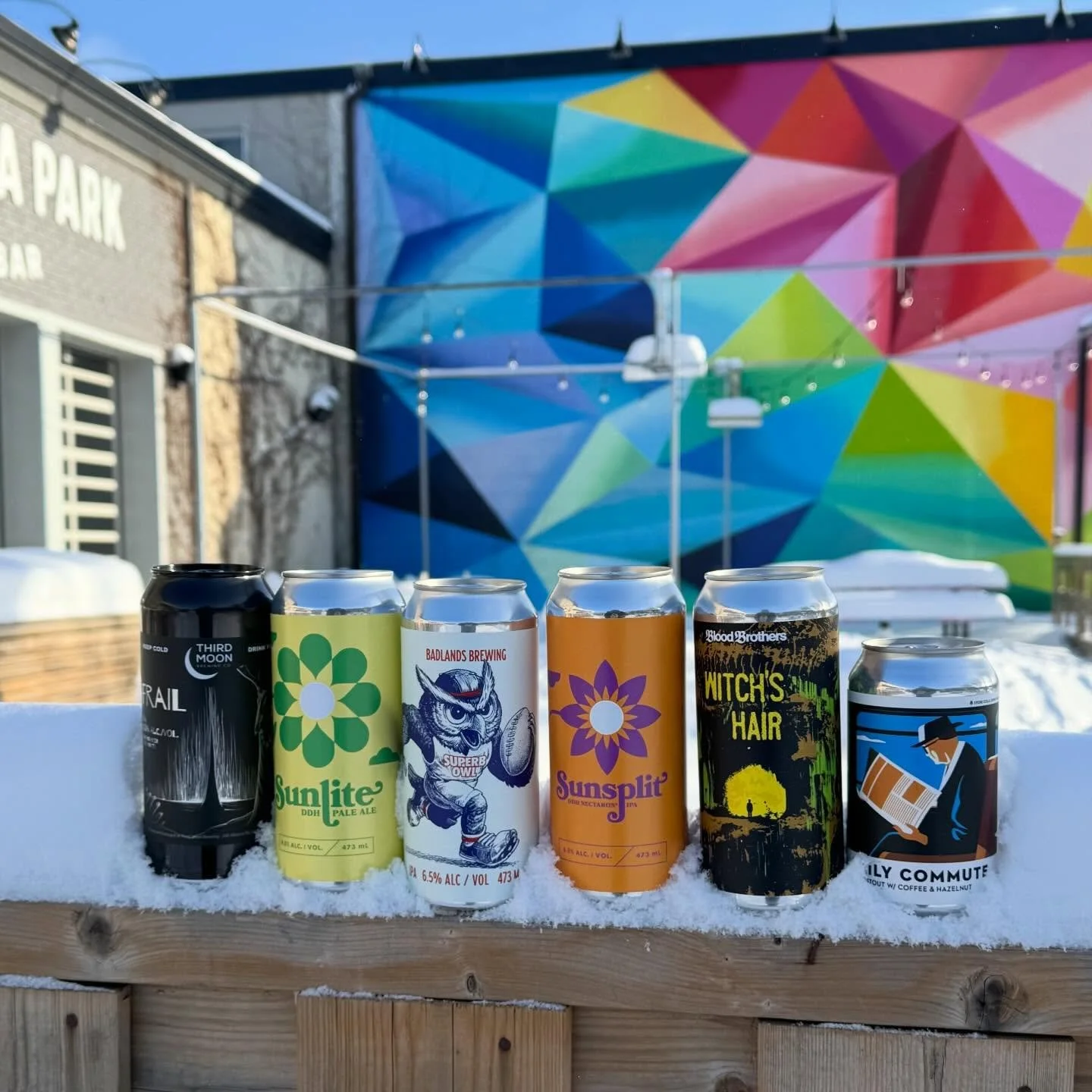 NEW FOR THE SIPPING

@thirdmoonbeer Frail IPA
@dominioncity Sunlite DDH pale ale
@badlandsbrewing Suberb Owl IPA
@dominioncity Sunsplit DDH nectaron IPA
@bloodbrothers Witch&rsquo;s Hair hazy IPA 
@bandit_brewery Daily Commute stout
