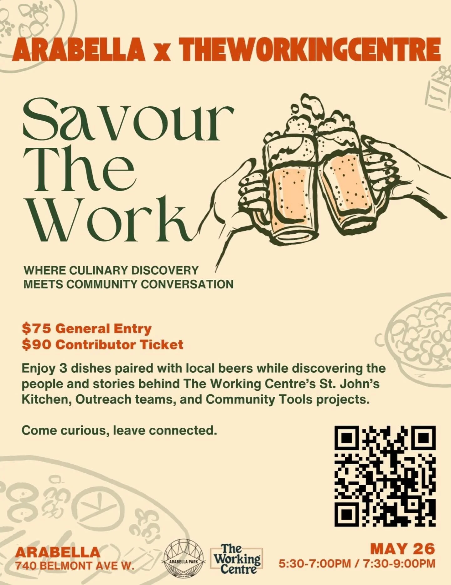 We&rsquo;re honoured to partner with @theworkingcentre for a special evening celebrating community, connection, and the incredible work they do right here in our region.

Join us for 3 delicious dishes paired with local beers while learning about the