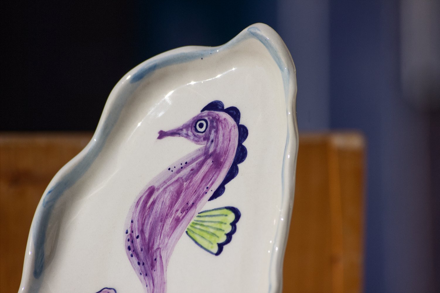 Violet Sea Horse Plate