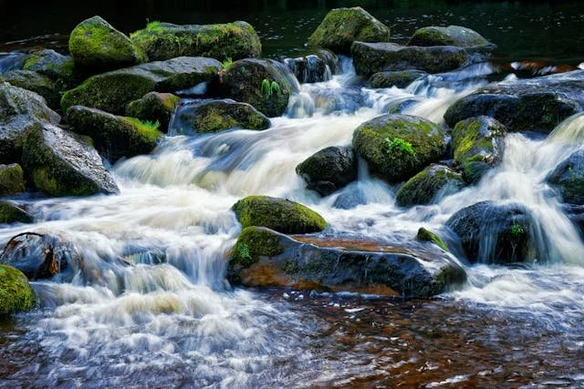 Stream running over rocks