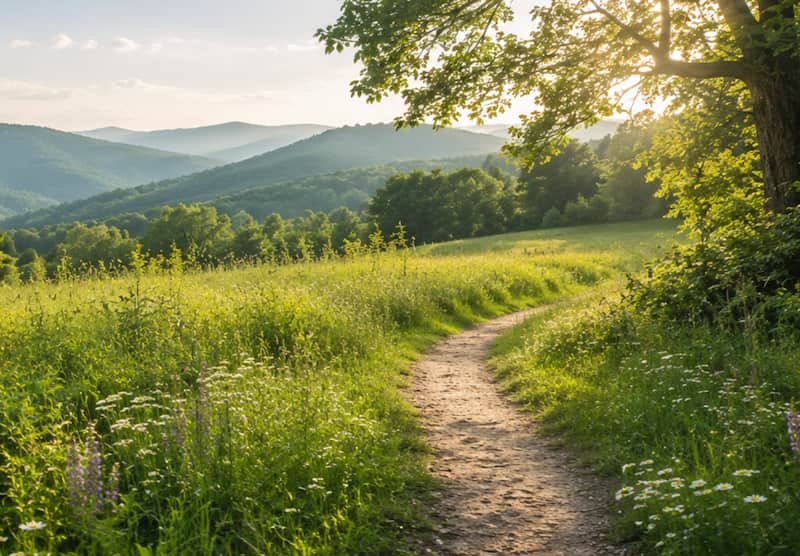 a path in a meadow