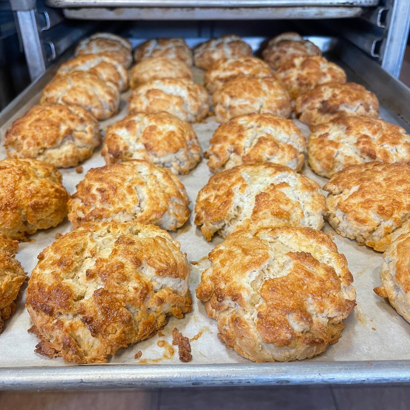 Fresh house made biscuits for tomorrows Biscuit &amp; Gravy special! Featuring @northhollowfarm ground beef and pork!! 😍