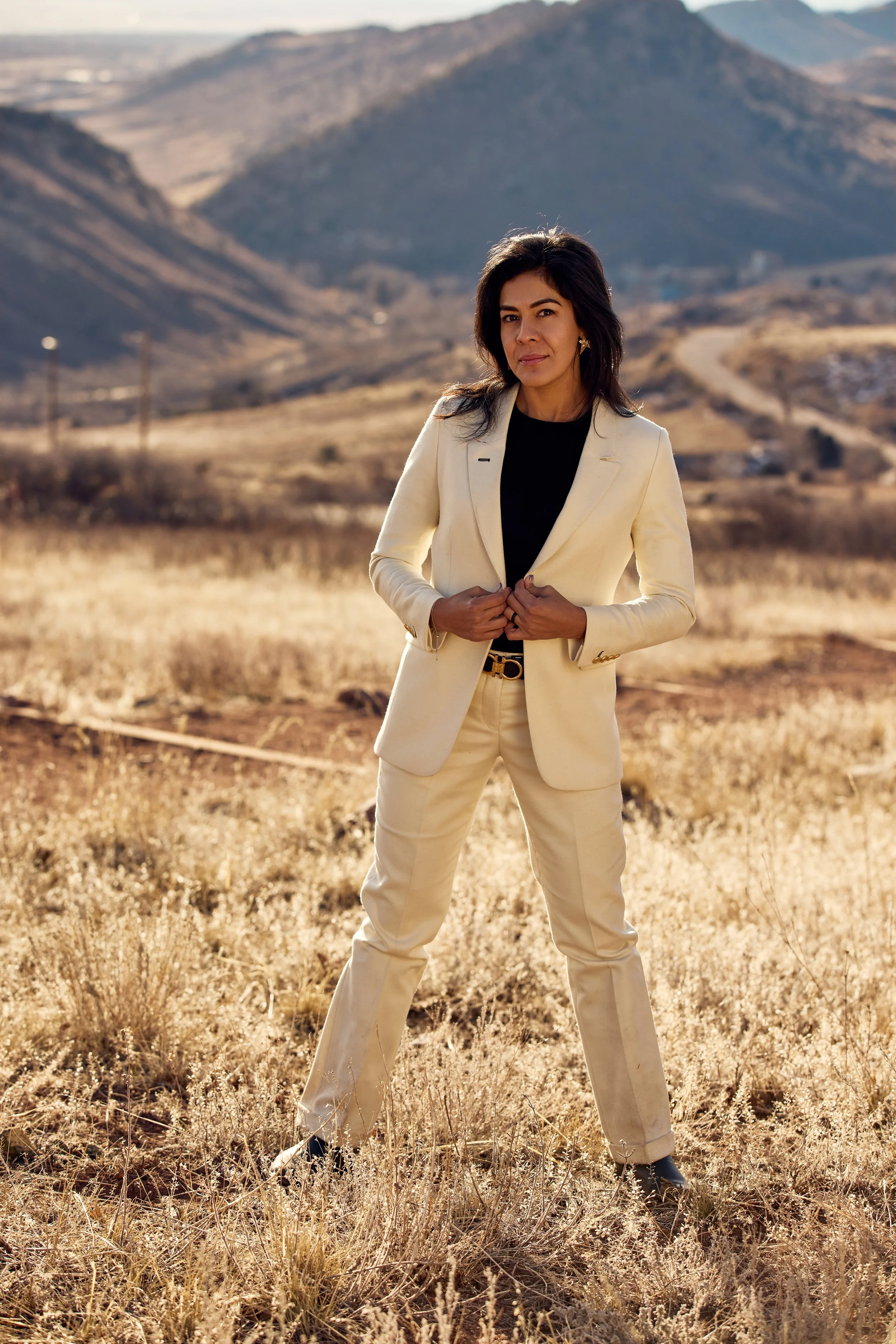 White Suit Against Colorado Rockies