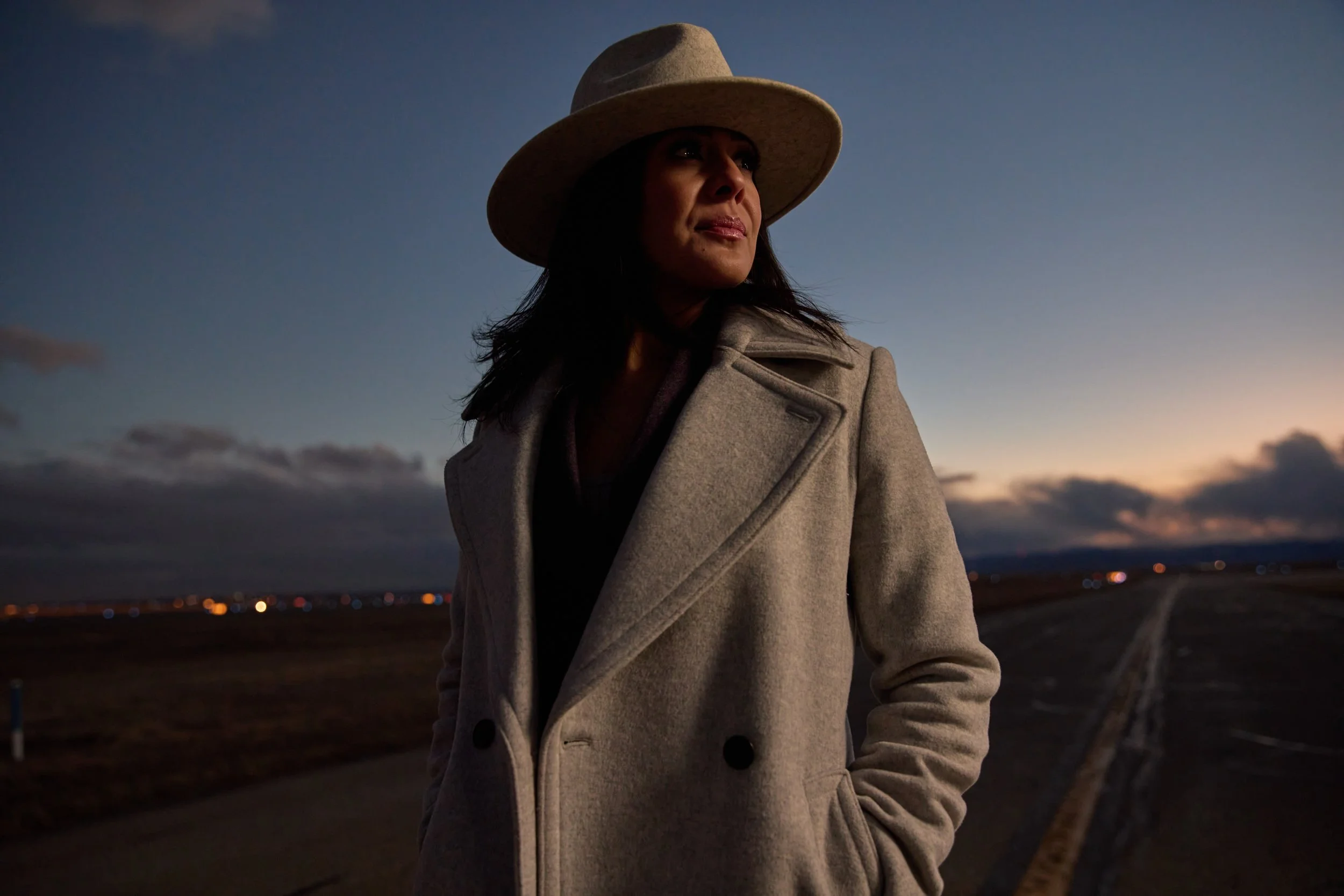 Hat and Coat at Dusk