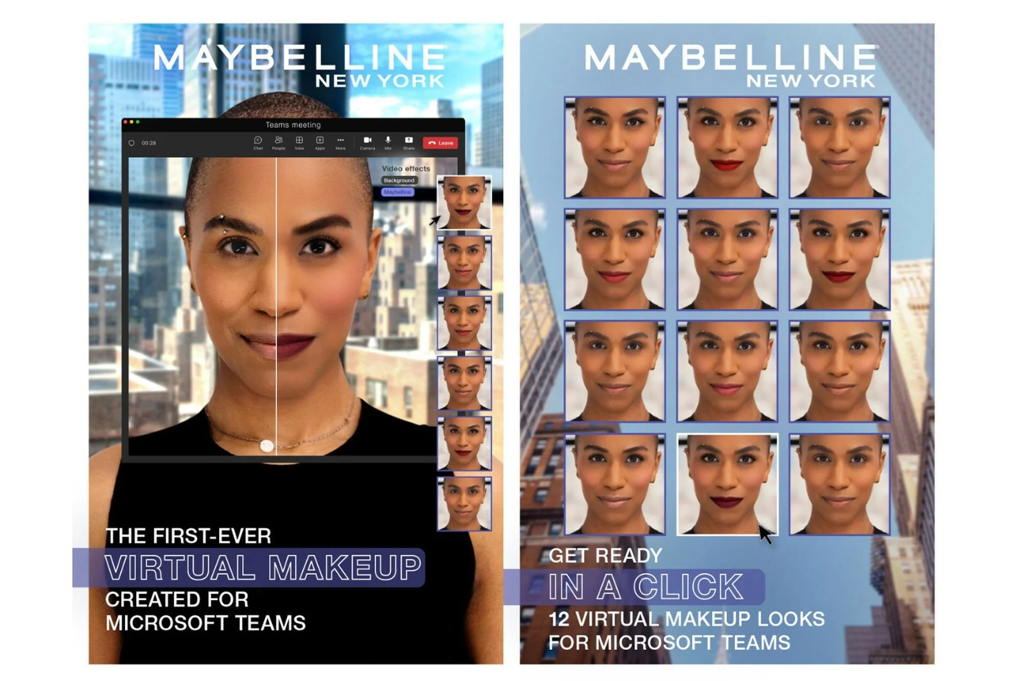 Microsoft Teams and Maybelline Collaborate: AI-Powered Makeup Filters Transform Virtual Meetings