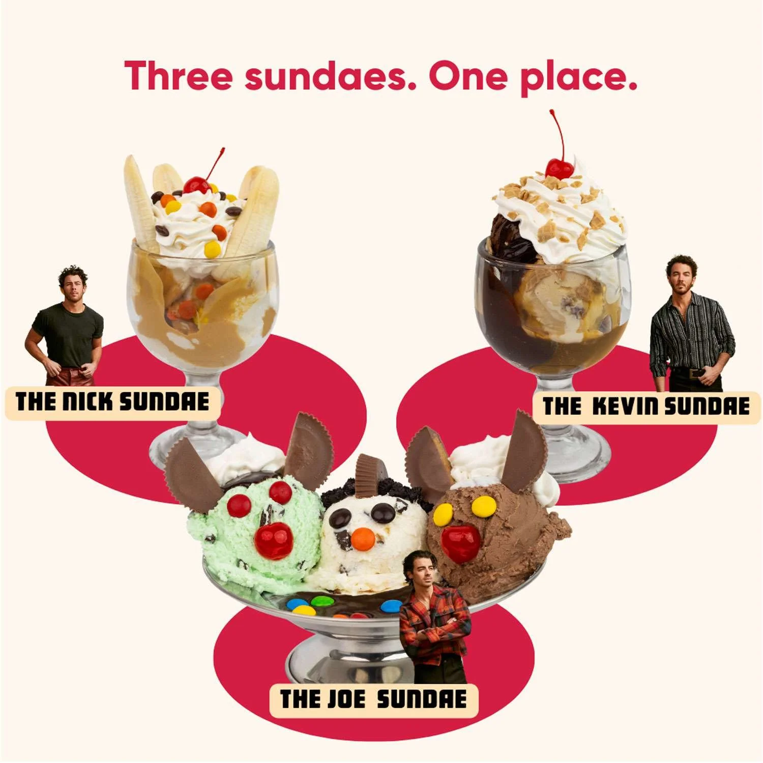 The Jonas Brothers Are Teaming Up with Friendly's for a Trio of Limited-Edition Ice Cream Sundaes