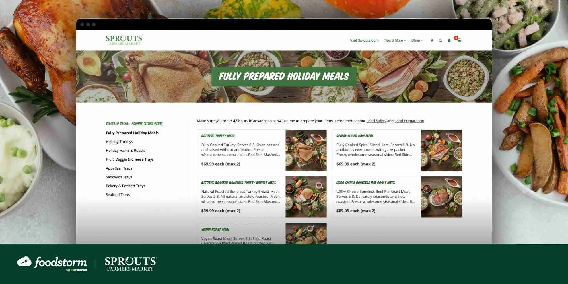 Revolutionizing Holiday Catering: Sprouts Farmers Market and Instacart's FoodStorm Partnership