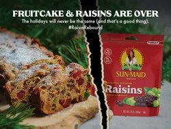 Sun-Maid® Breaks Up with Fruitcake This Holiday Season: Embracing Flavorful Innovation