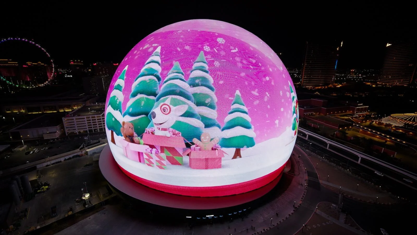 Target Unleashes Holiday Magic with Bullseye at Las Vegas Sphere