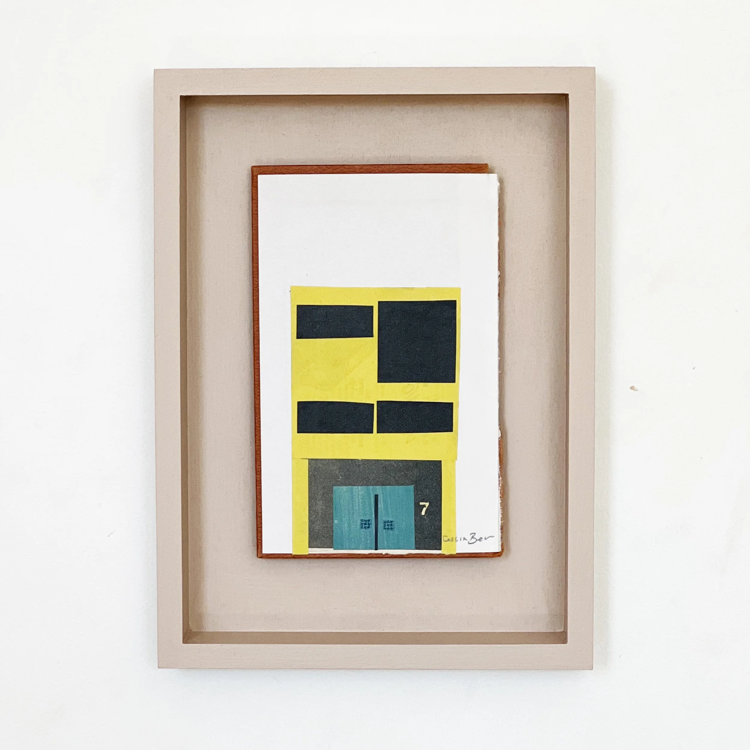 Yellow Modernist House - 16x22cm