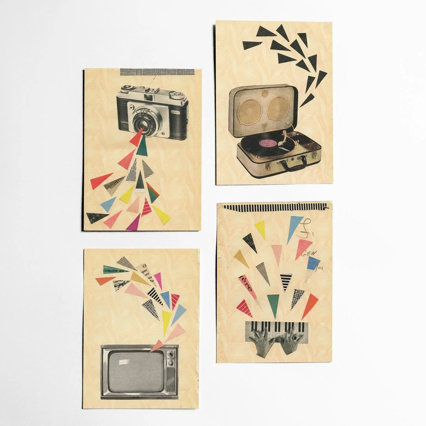 Postcards!

Another set of fun postcards just added to my website. Featuring a record player, TV, camera and piano for anyone who enjoys one or all of these hobbies. Or maybe you just love a well made vintage object. 

Affordable art or fun mail. You