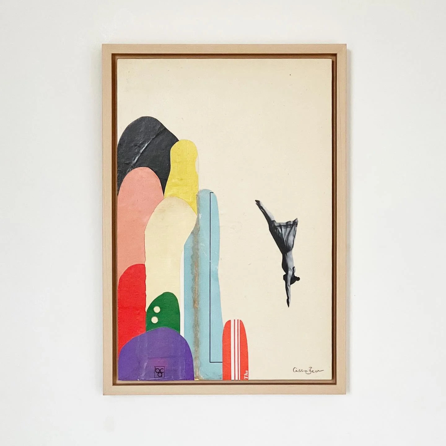Recently, I released two hand-finished limited edition prints on my website. Now the originals are framed and available too!

Here is one in its full colourful glory.

Paper on panel
Size 23x33cm
Float mounted in a natural lime wood frame