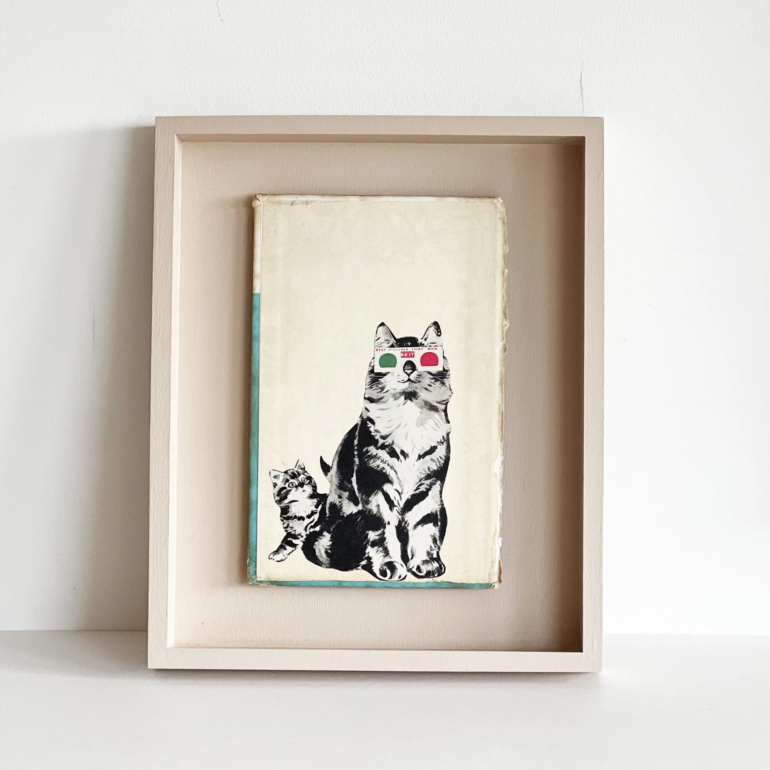 Cinema Cat Portrait Artwork - 3D Glasses