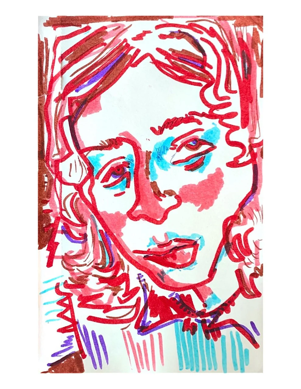 Headshot I
Berol marker on paper | 14 x 9.5 cm | Available
