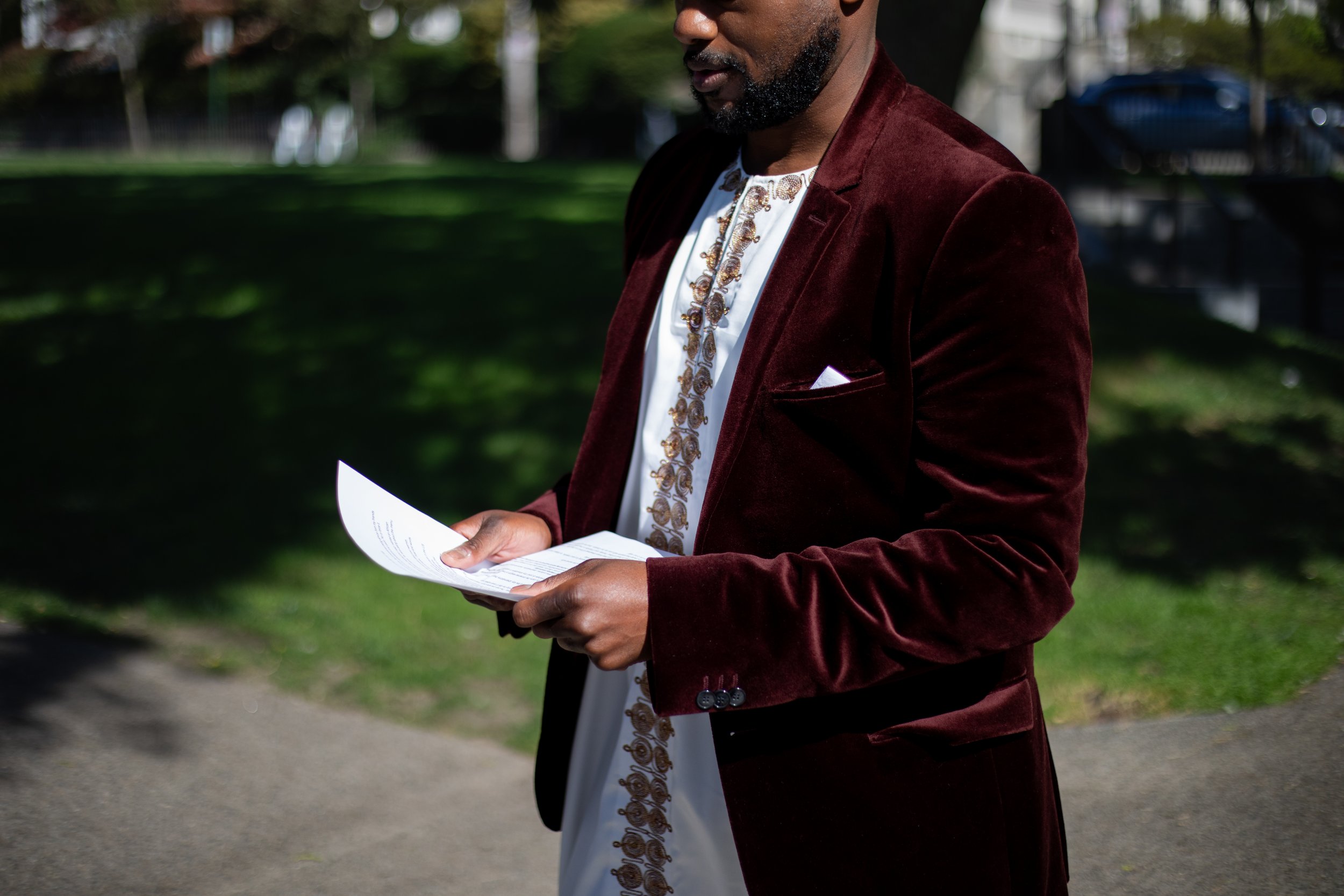 groom reading vows - providence RI