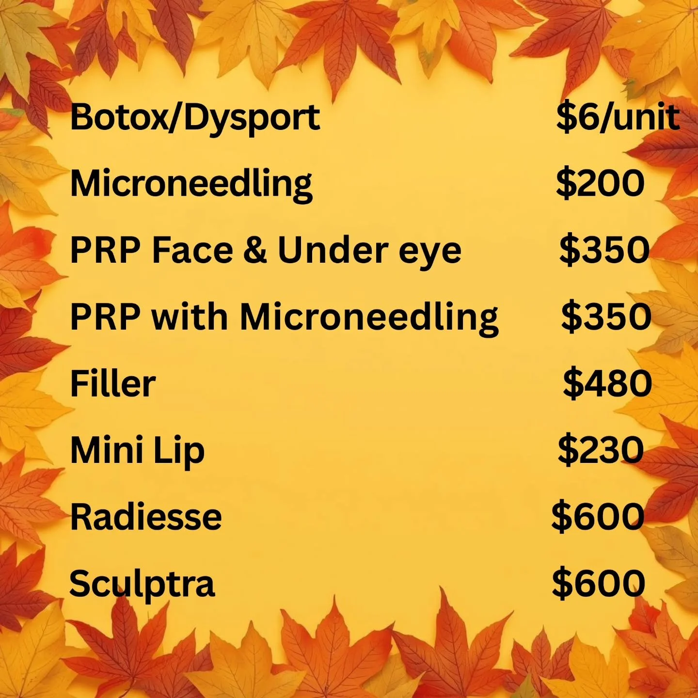 The leaves aren&rsquo;t the only thing changing this fall&hellip; 🍁
We&rsquo;ve introduced special seasonal pricing on our treatments so you can refresh your look while keeping it affordable.

📍 Hamilton
📲 Reserve your spot now!

.
.
.
.
.
.
.
.
.