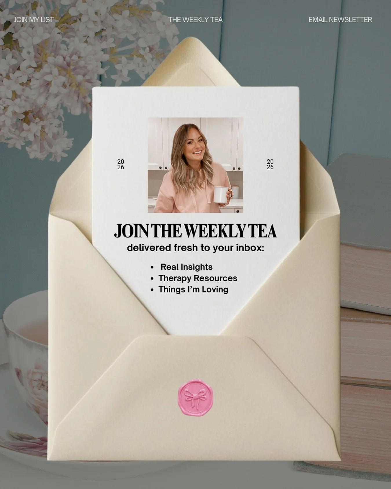 The Weekly Tea is back ☕ Honest insights, therapy resources, and things I&rsquo;m loving, delivered hot and fresh to your inbox.

The Weekly Tea is my little corner of the internet where I share what&rsquo;s actually helping my clients, what I&rsquo;
