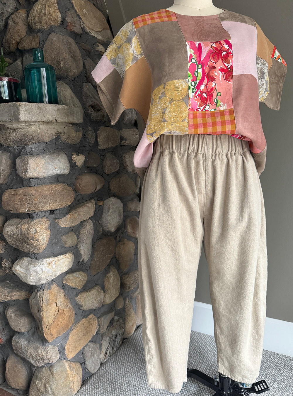 Khaki Linen Wool Studio Pants — Brosgé Clothing
