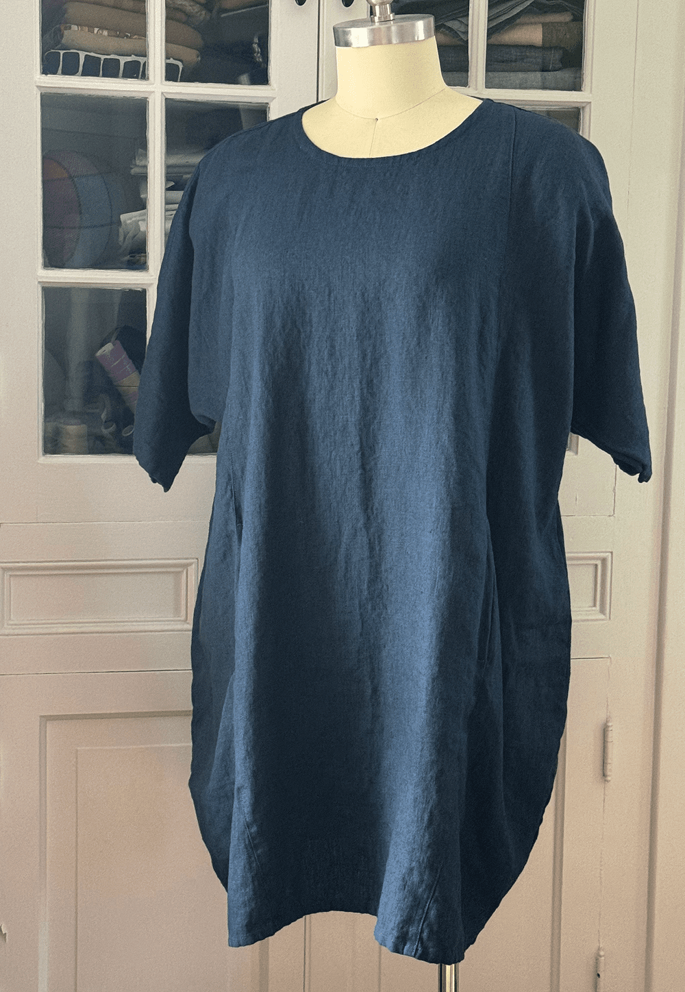 Midnight Linen Gallery Dress  Brosg Clothing