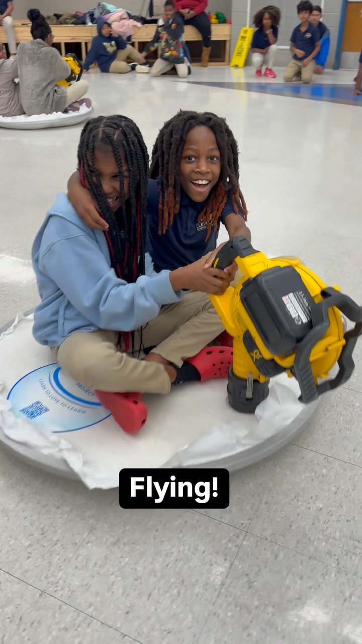Another day helping kids learn to love to learn. #hovercrafts #learntolovetolearn #stem #teamwork #leadership #iamvaluable