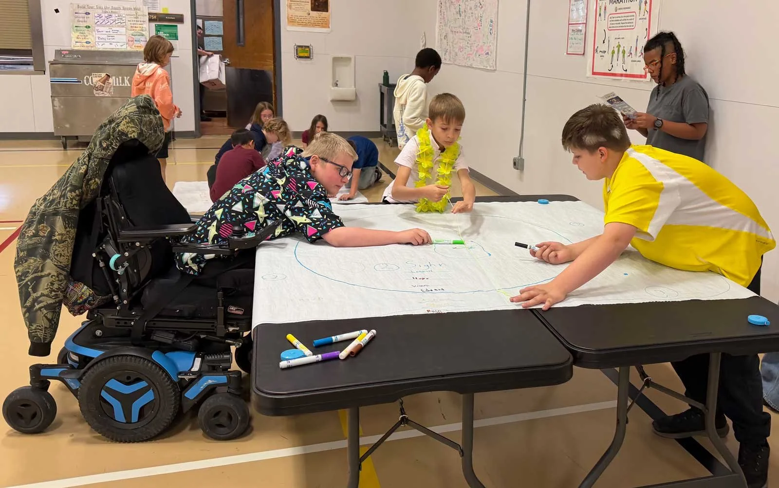 student with special needs participating in The Hovercraft Project