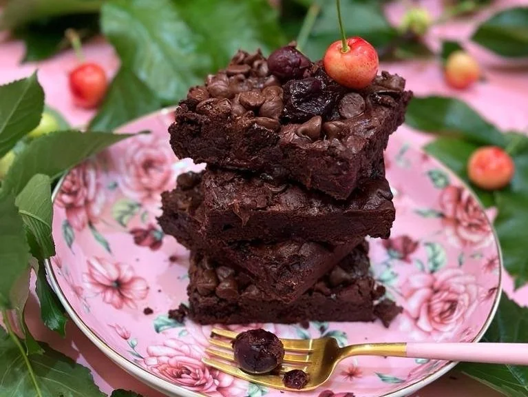 Roasted Cherries chocolate Brownies