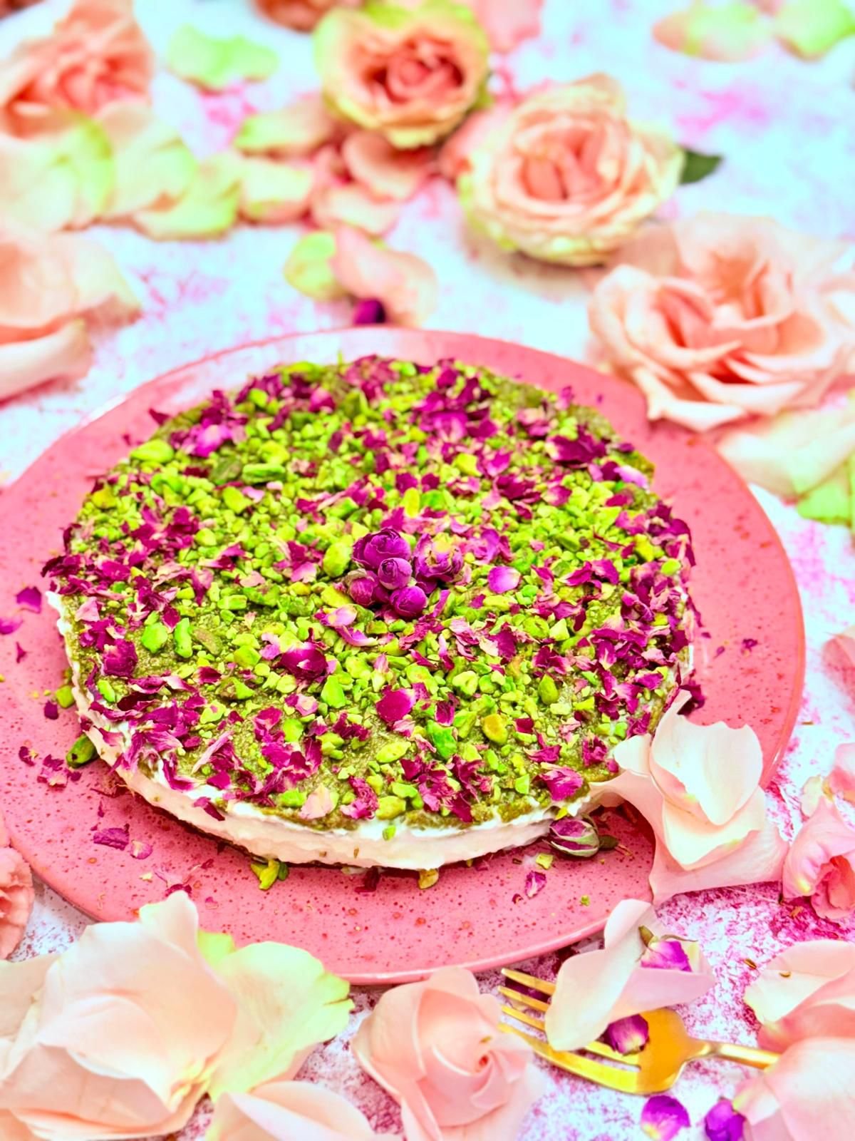Pistachio pastry with Ashta(Pistachio Mafrouke)